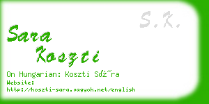 sara koszti business card